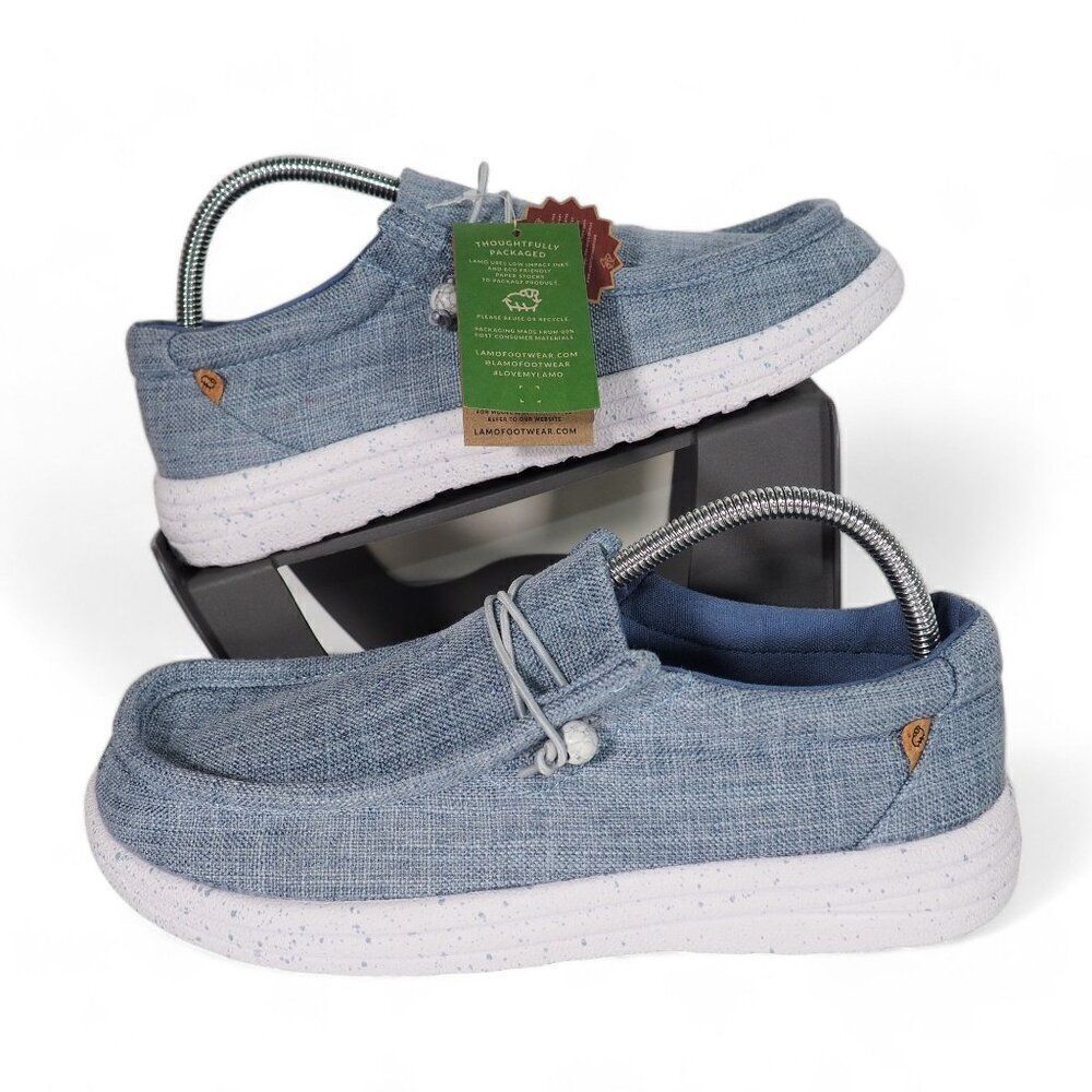 Lamo Paula Canvas‎ Slip-on Comfort Shoes Blue JIAXING09 Women's 10